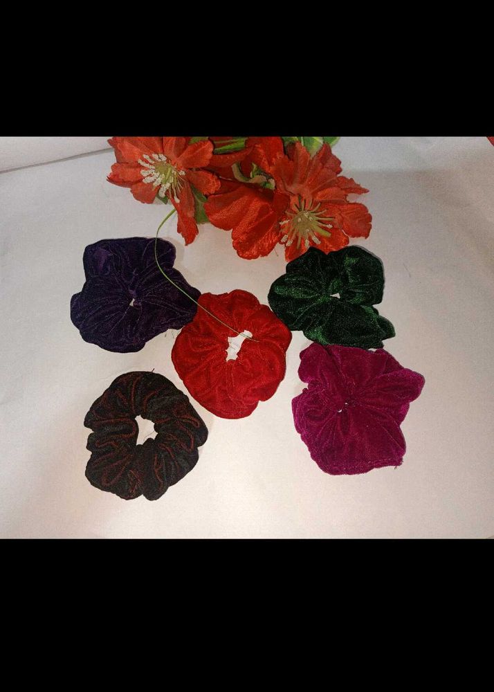 Velvet Scrunchie Set 6