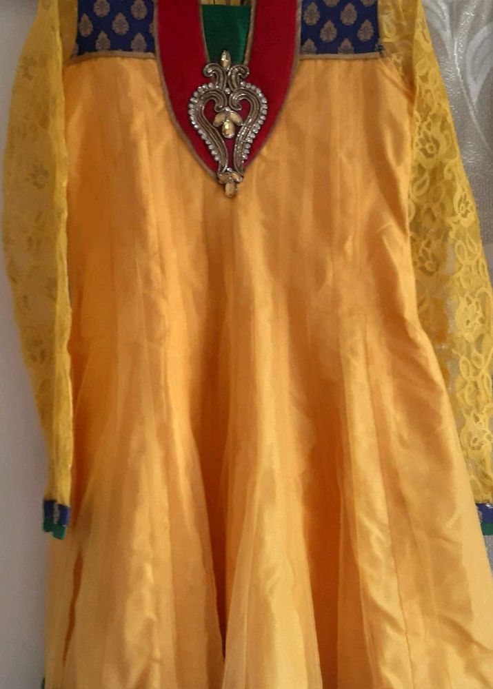 NEW - GORGEOUS NET &amp; BROCADE DRESS