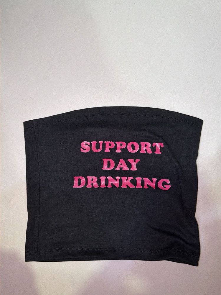 Black Tube Crop Top