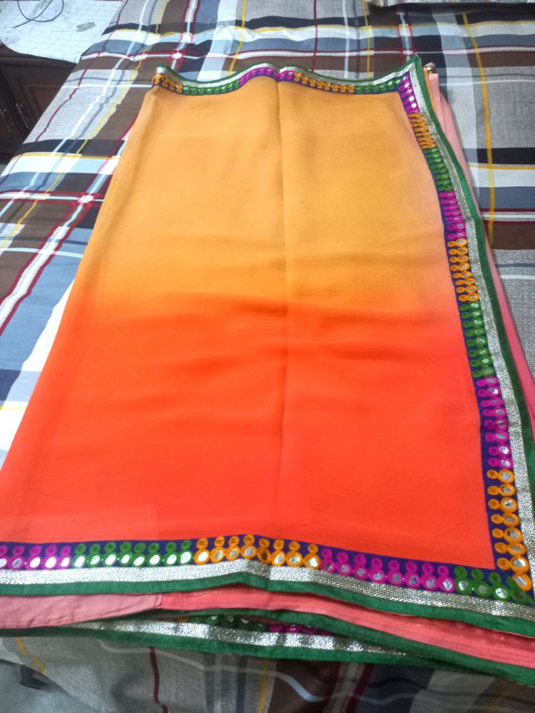 Preloved Saree With Awesome  Blouse
