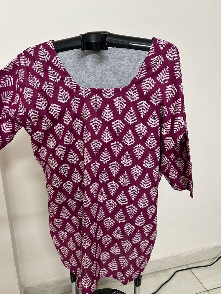 Stylish Printed Cotton Corset Kurta