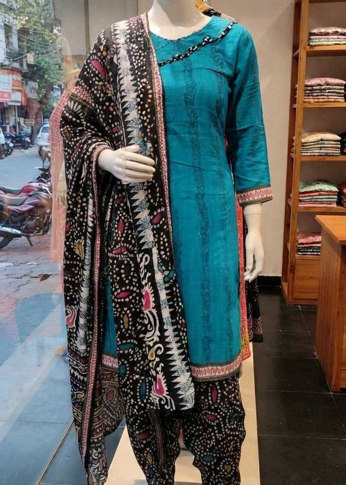 Beautiful Teal Kurta Set with Dupatta