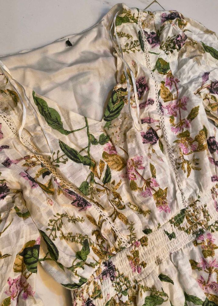 Beautiful Floral Print Mini Dress