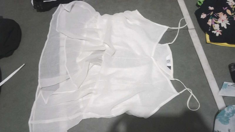 Sheer White Cami Top