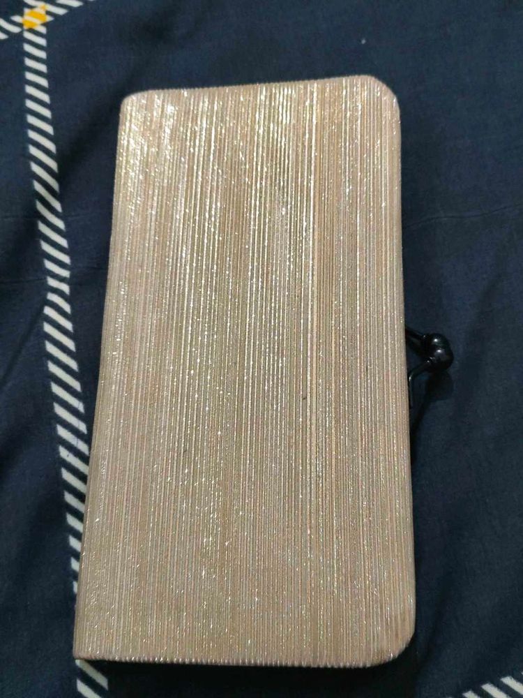 Sparkly Gold Clutch Bag