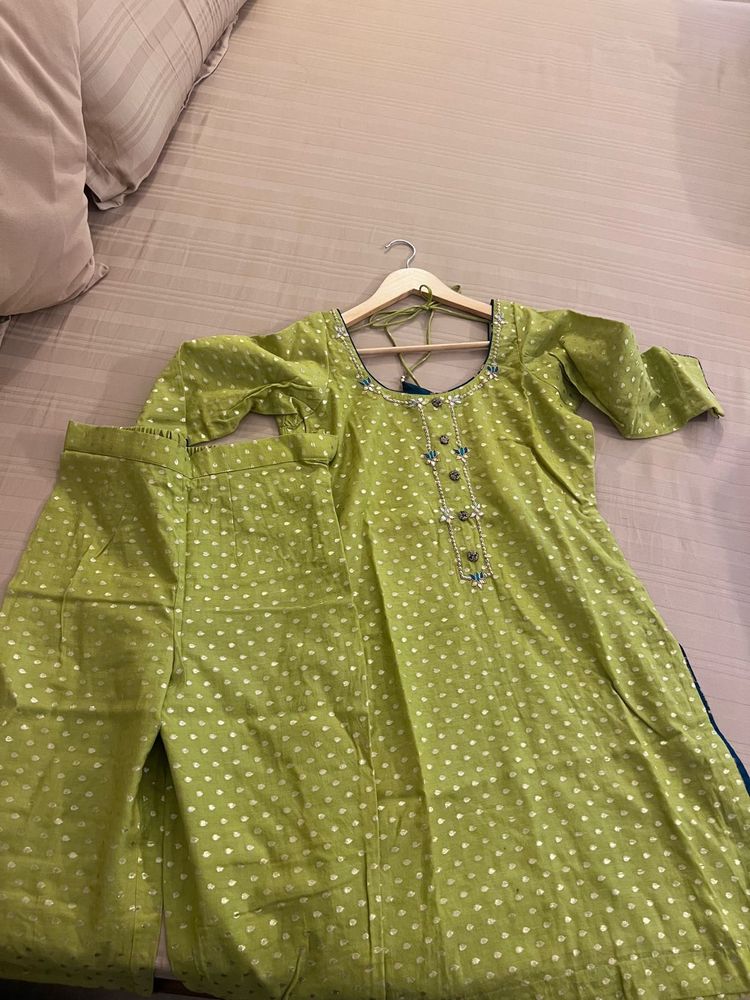 Beautiful Green Kurta and Pant