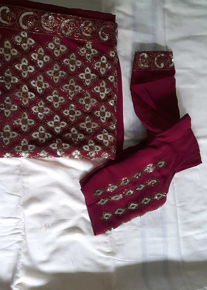 Embroidered saree Set