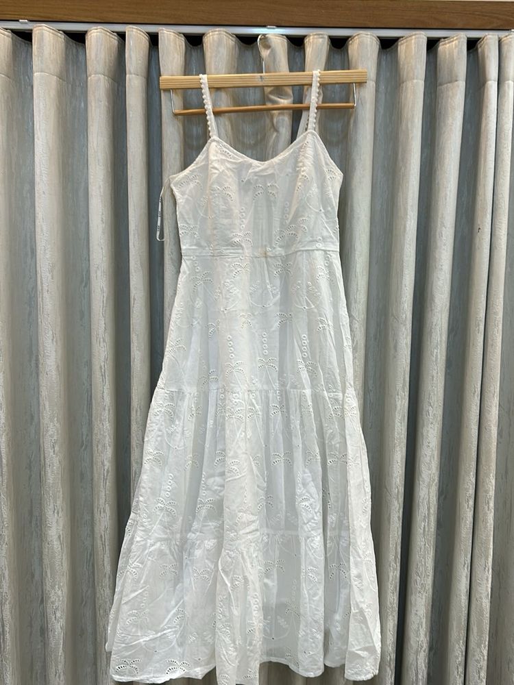 White Embroidered Sundress