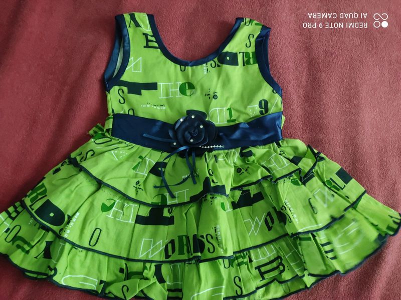 Beautiful Baby Girl Frock |Pure Cotton|Sleeveless