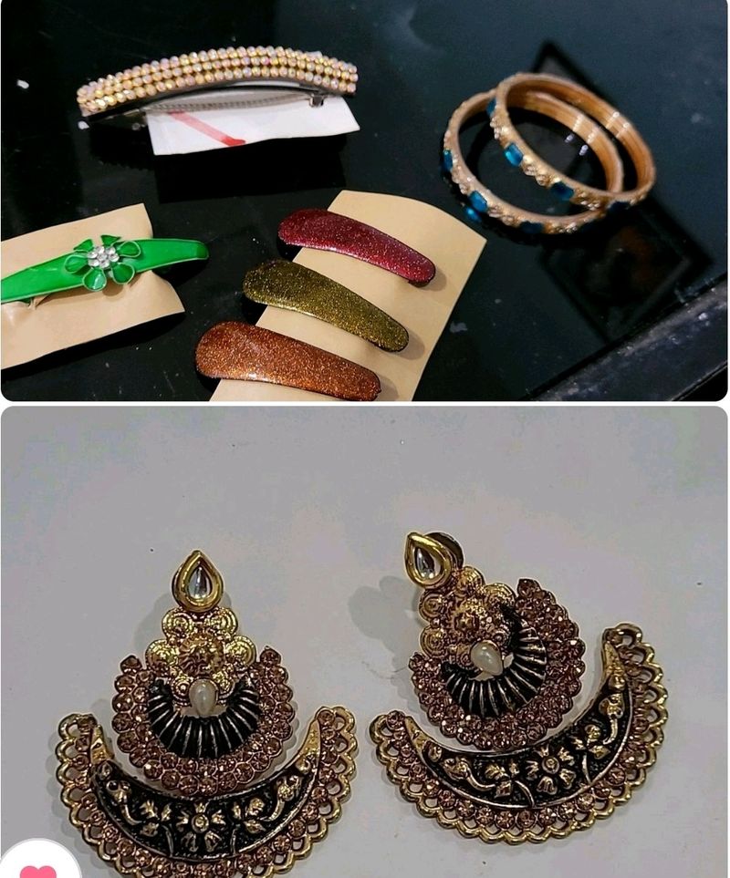 Pack 5 Bangel &amp; Earrings &amp; hair clips
