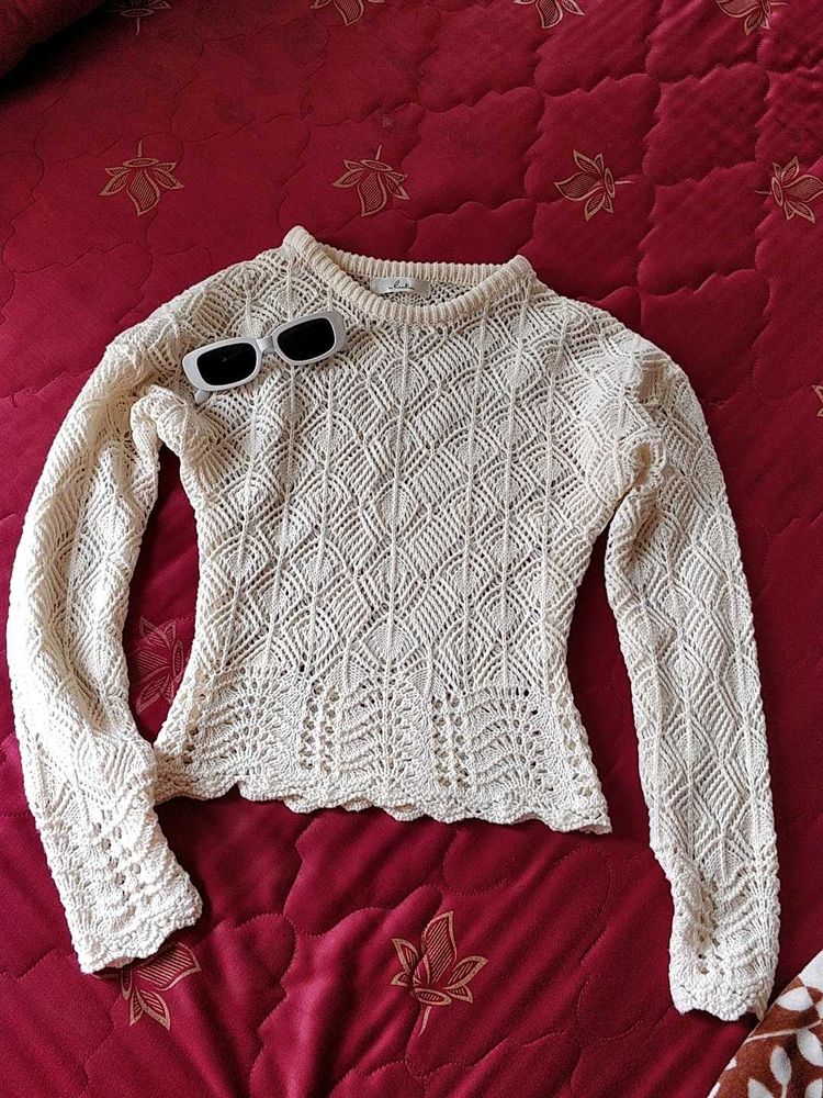 Crochet Knit Sweater