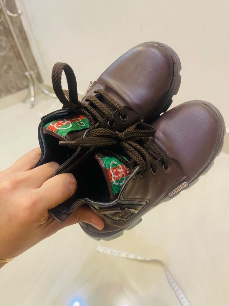 Gucci Brown Leather Shoes 12 size