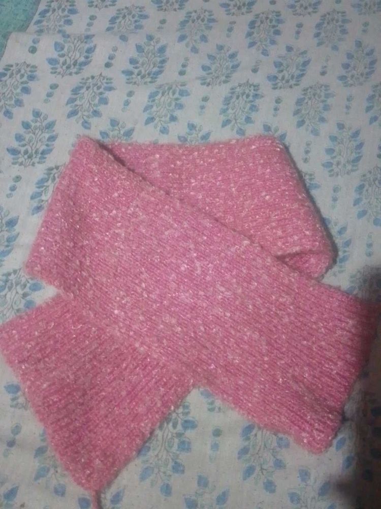 Cozy Pink Knitted Scarf