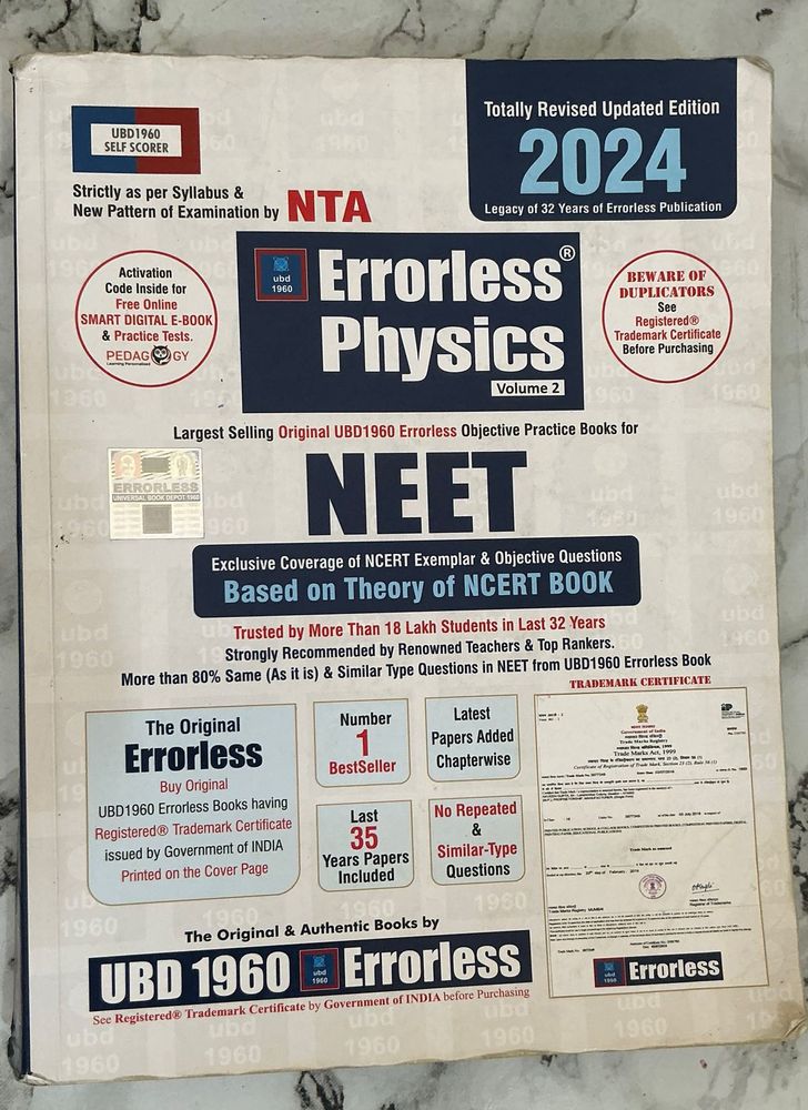 Errorless Physics NEET Vol 2 - 2024 Edition