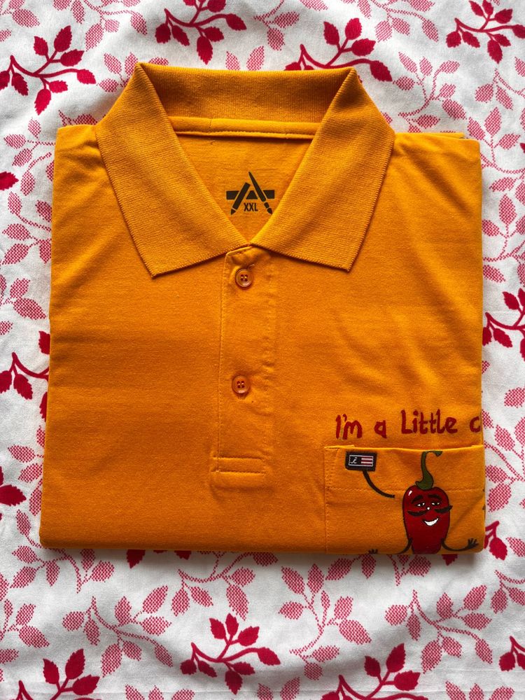 Funky Graphic Polo Collar T-Shirt