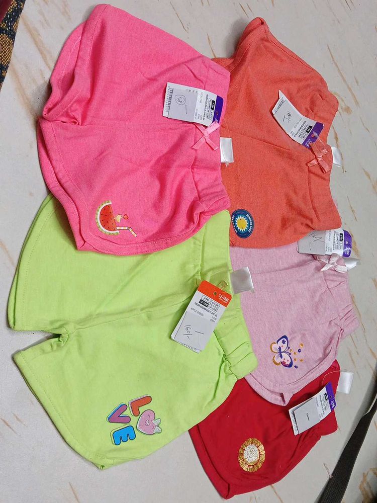 3-6 mnth Cute Baby Girl Shorts - New with Tags!