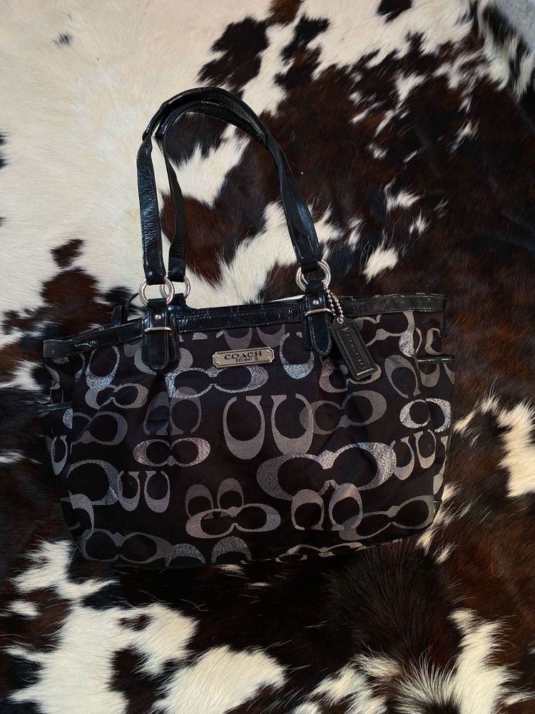 Coach Signature Monogram Shoulder Bag