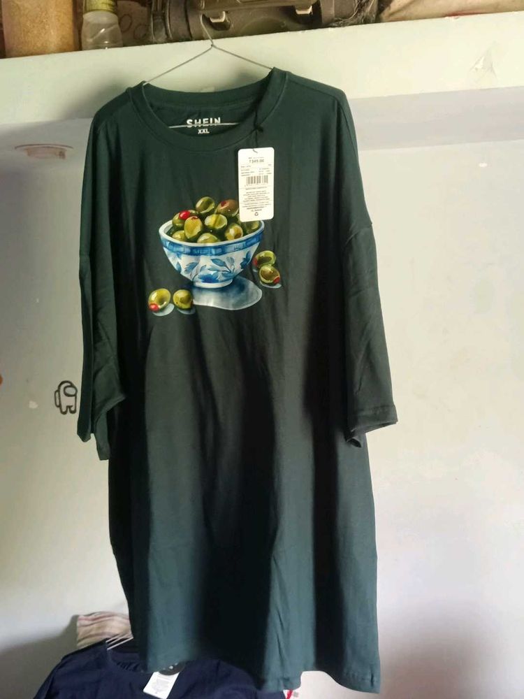 Olive Print Graphic T-Shirt