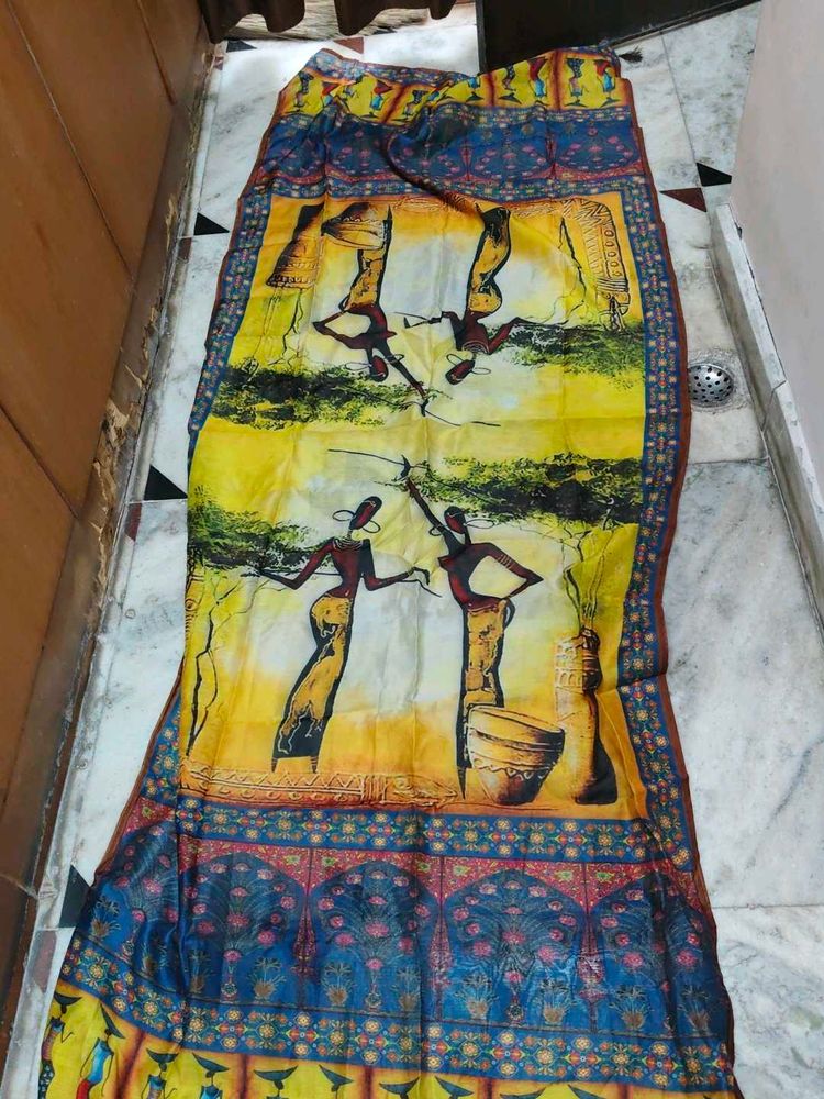 Silk brand printed multi colour women duppata