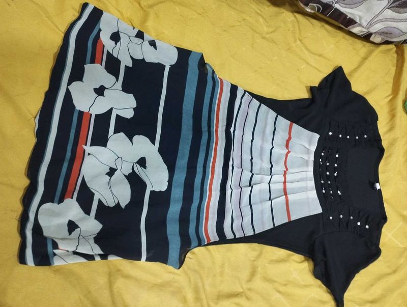 Stylish Striped Floral Top