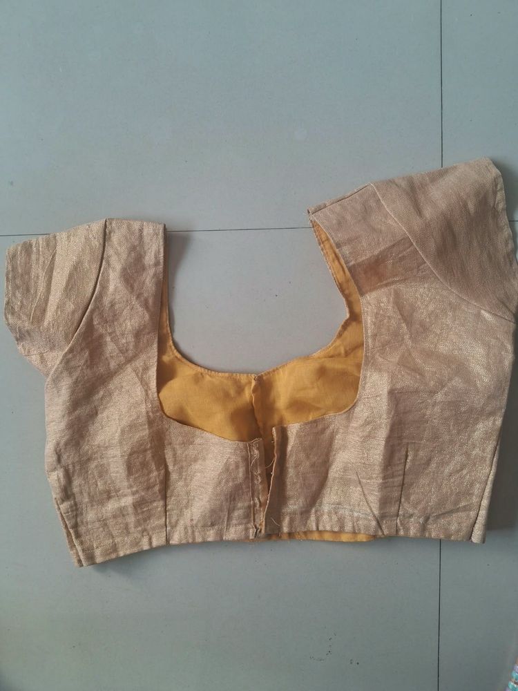 Elegant Gold Silk Blouse