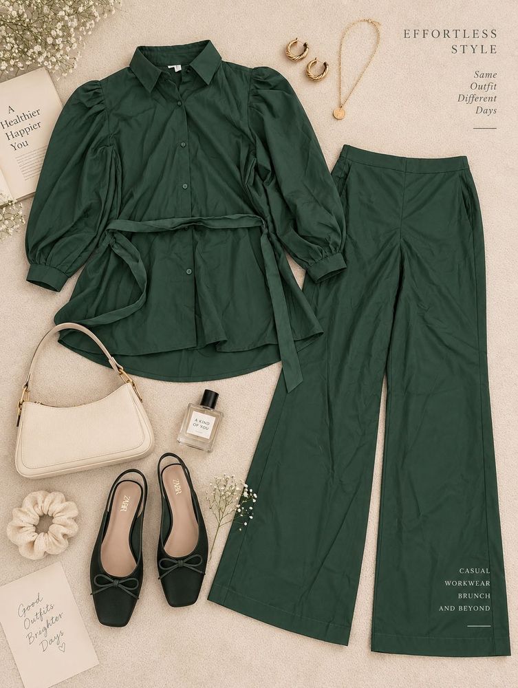 🌿Forest green co-ord set 🌿