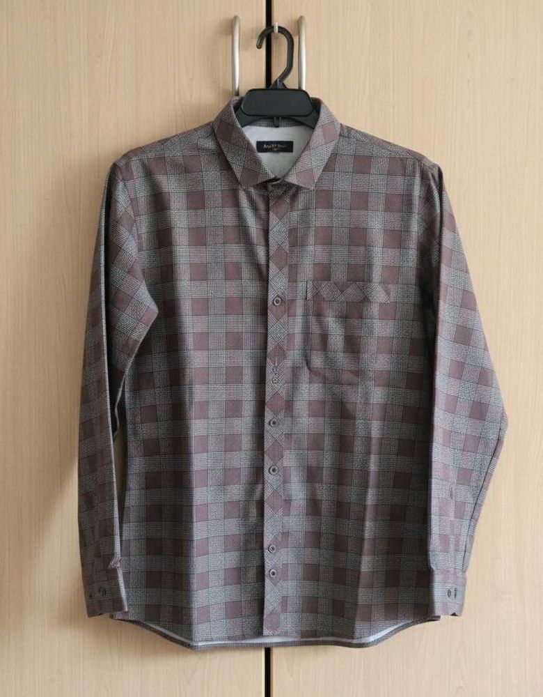Checkered Button-Down Shirt