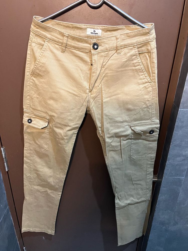 Wrogn  Beige Cargo Pants
