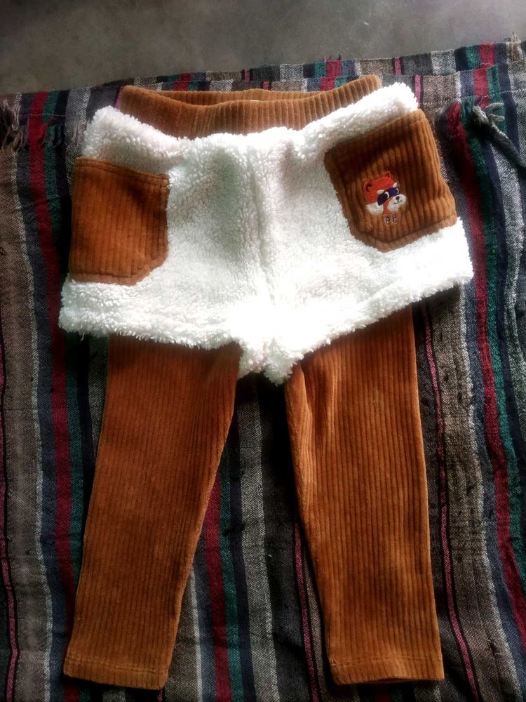Cute Bear Corduroy Leggings Set