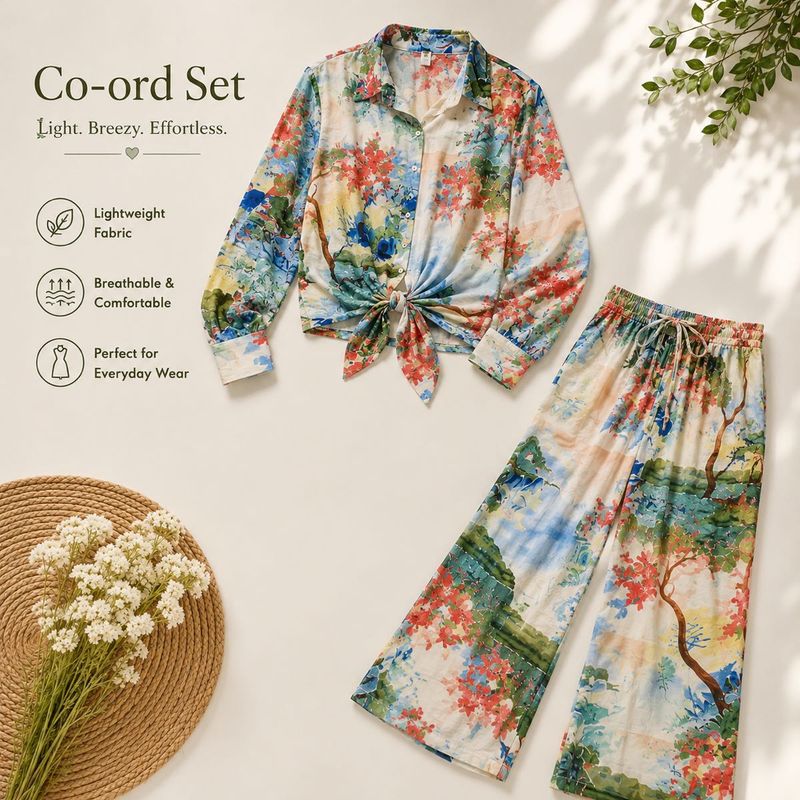 WESTSIDE L.O.V Women's Floral Print Co-ord Set