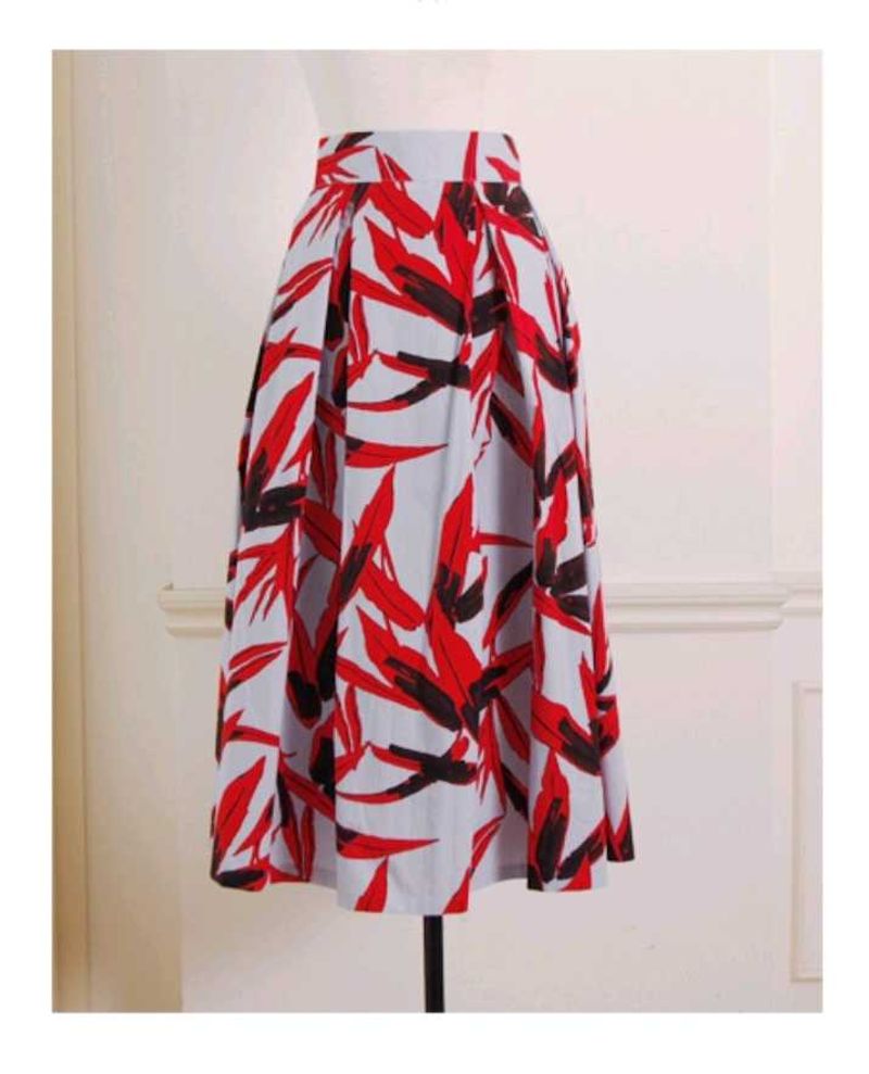 Stylish Printed Midi Skirt