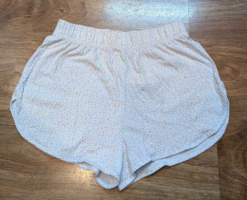 confetti patterned lounge booty shorts