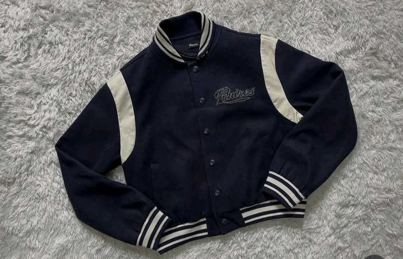 unisex Navy Padres Varsity Jacket
