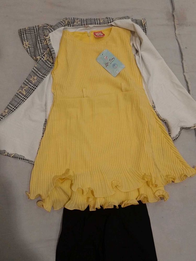Cute Yellow Dress with Jacket