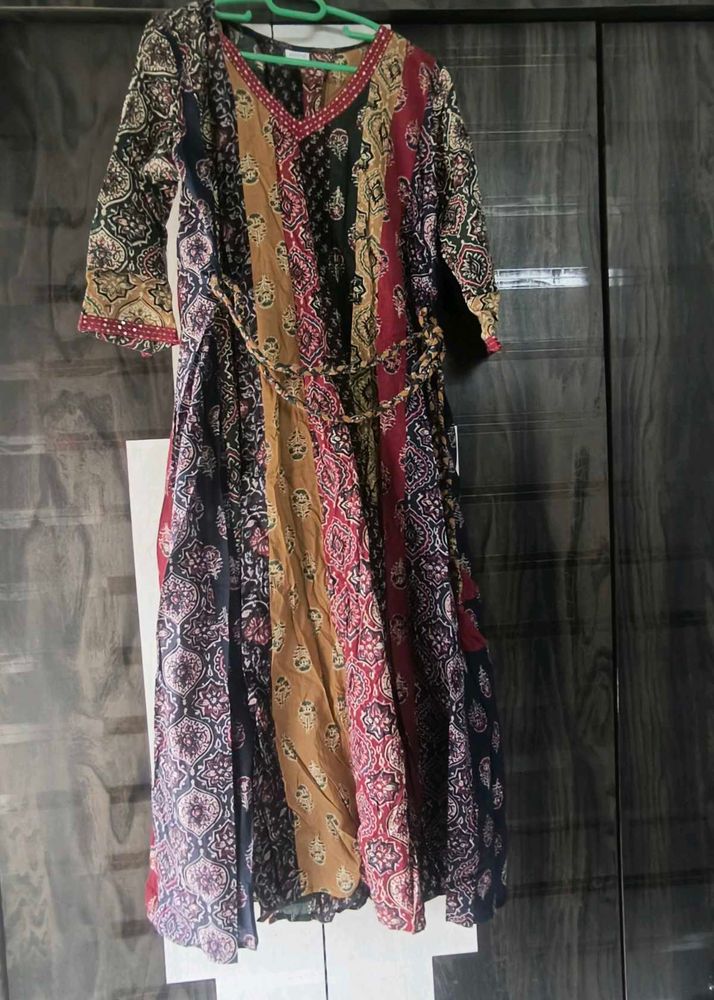 Boho Patchwork Print Maxi Dress