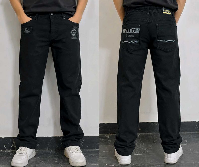 Men's Black Relaxed Jeans