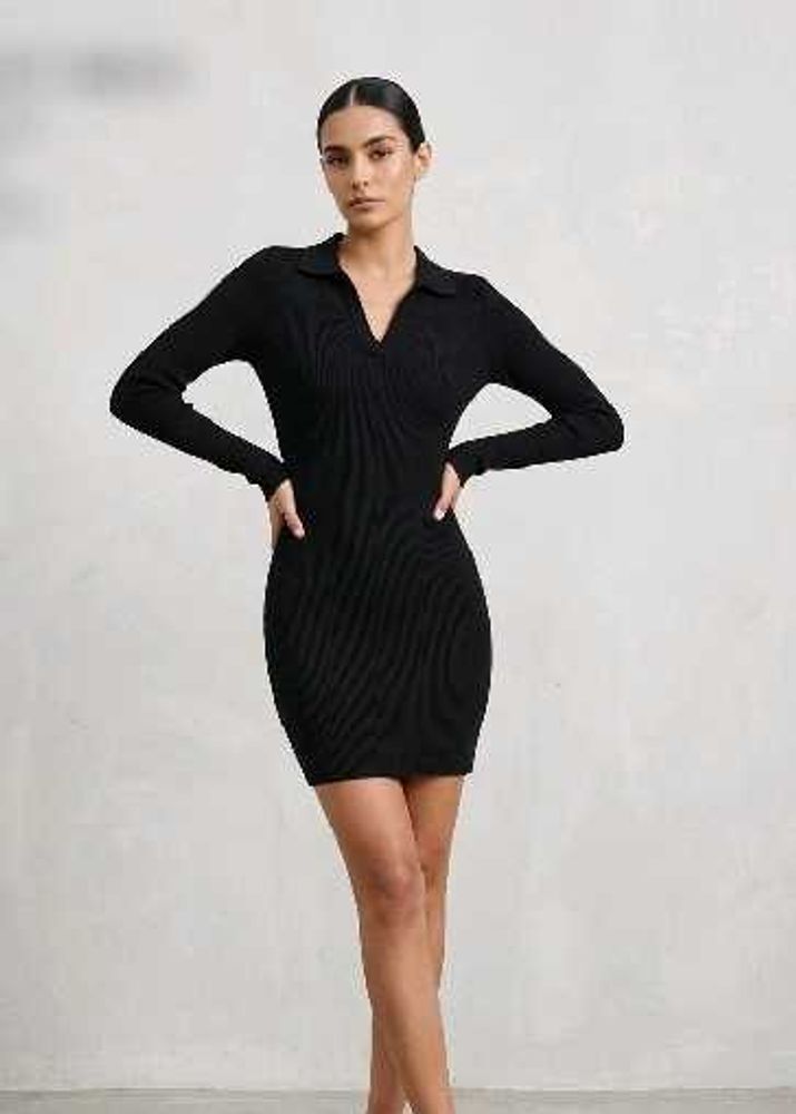 Classic Black Long Sleeve Dress