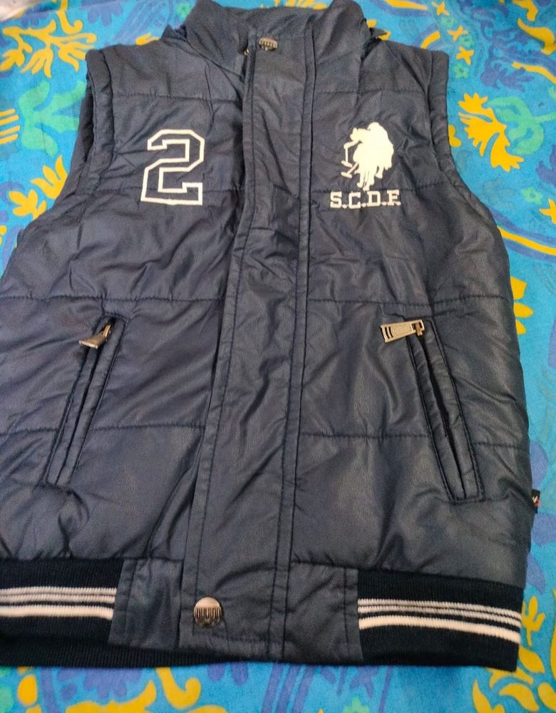 Stylish Navy Blue Vest Jacket