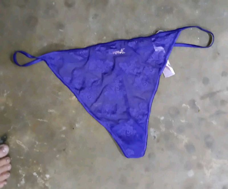 Sheer Floral Thong Panty