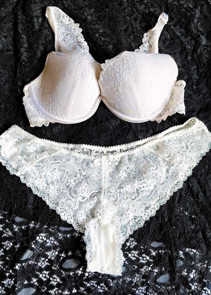 White Lace Bra and Panty Set