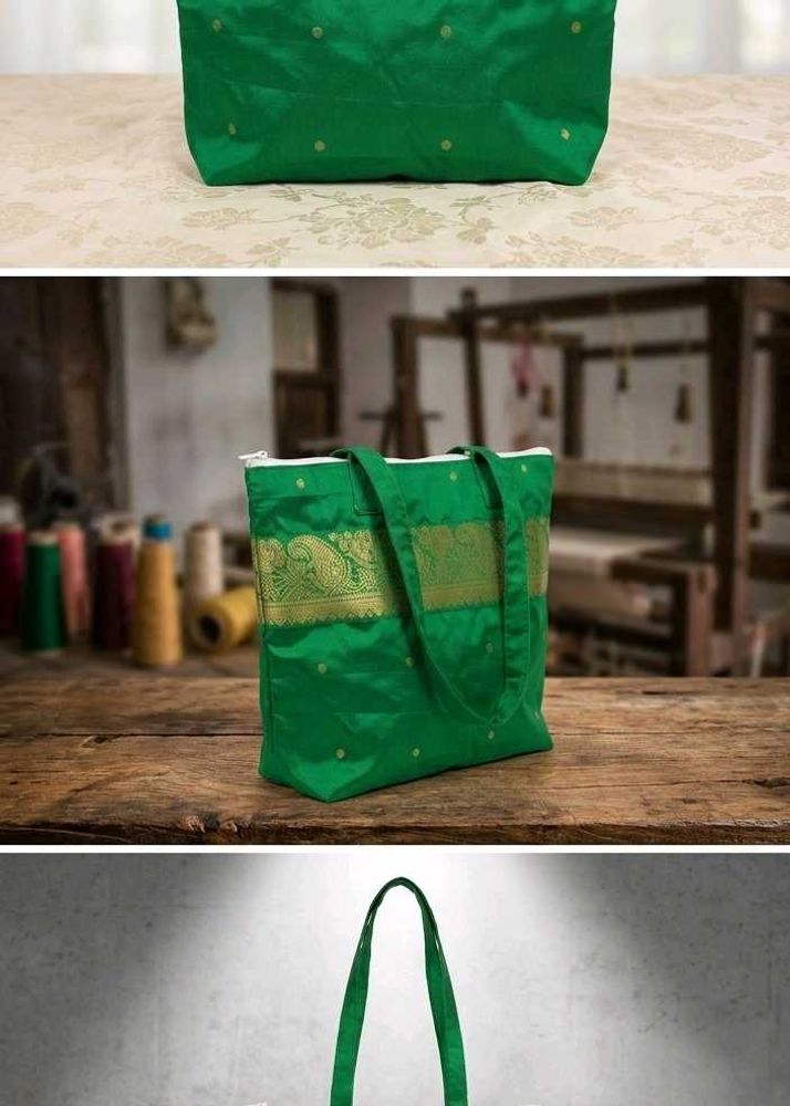 Elegant Green Tote Bag