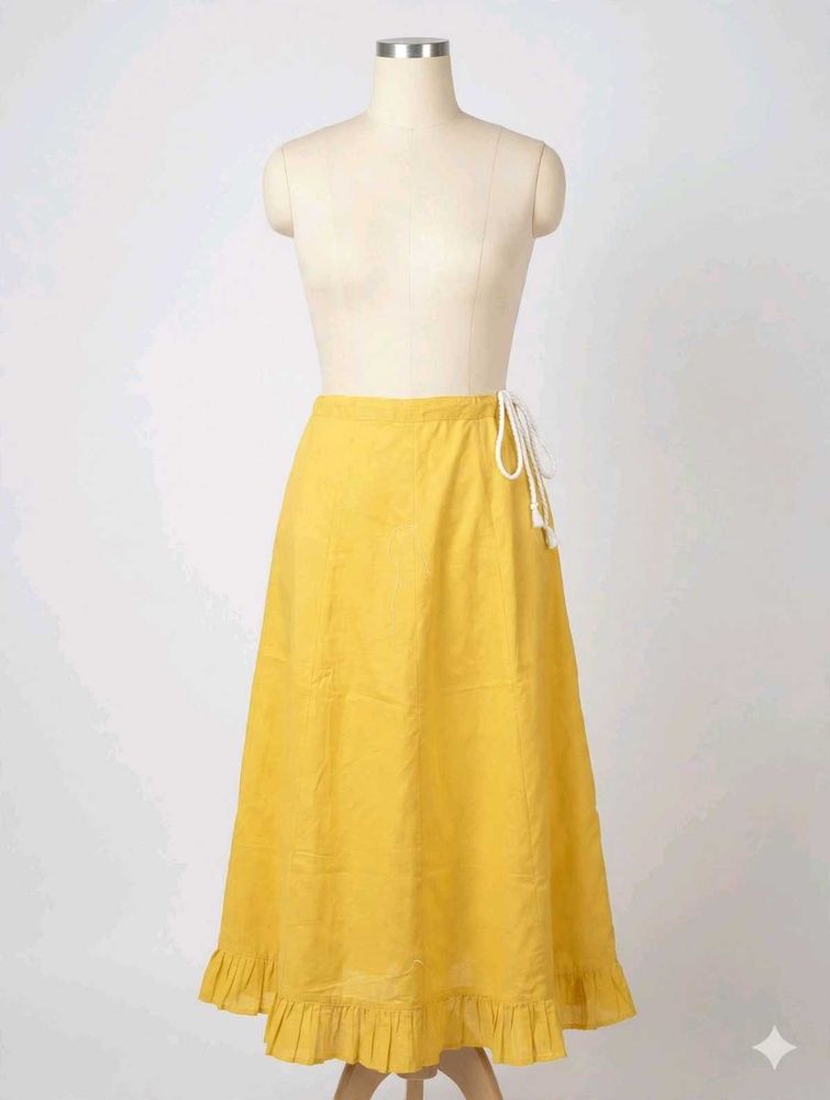 Yellow Ruffled Wrap Skirt