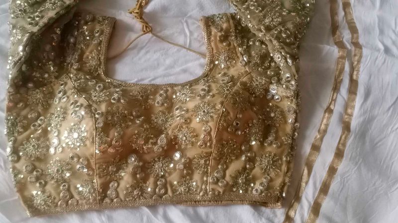 Embellished Gold Ethnic Blouse