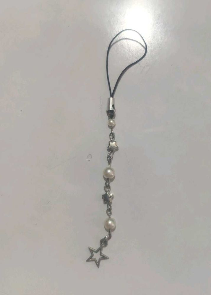 Star &amp; Pearl Charm Phone Strap