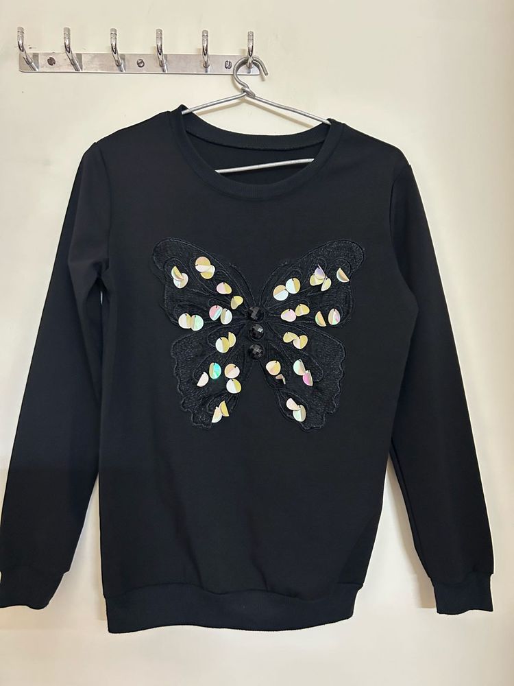 Black Butterfly Sweatshirt