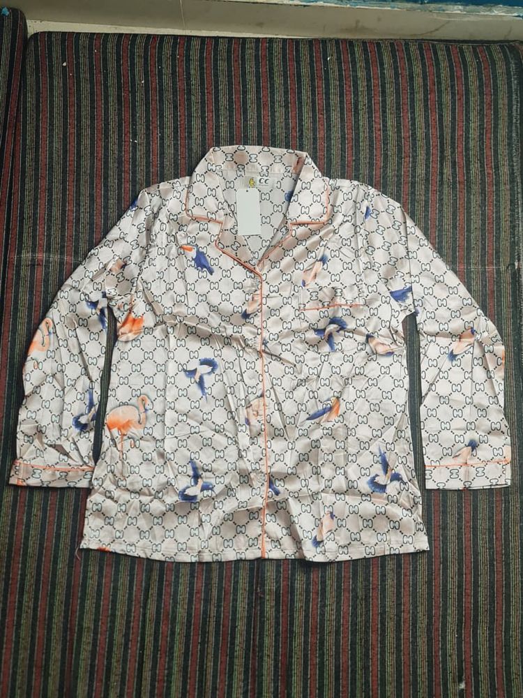Chic Flamingo Print Pajama Set