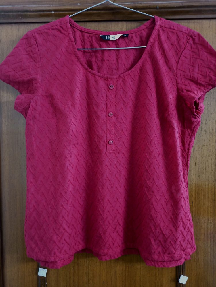 Short Red Kurti Style Top