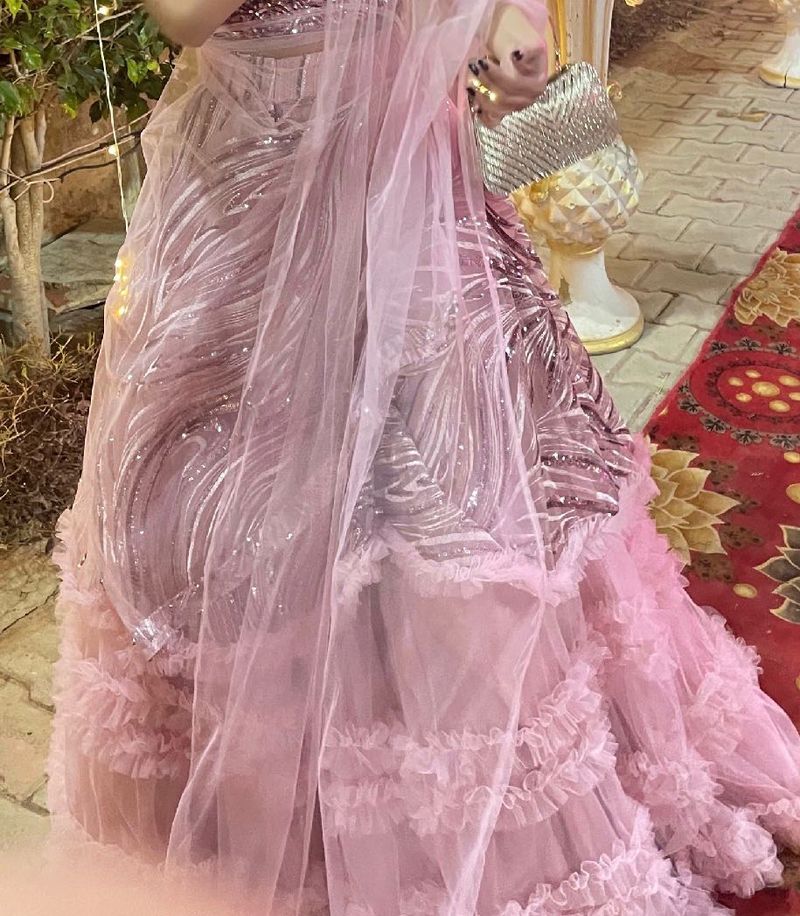 Stunning Pink Sequined Lehenga