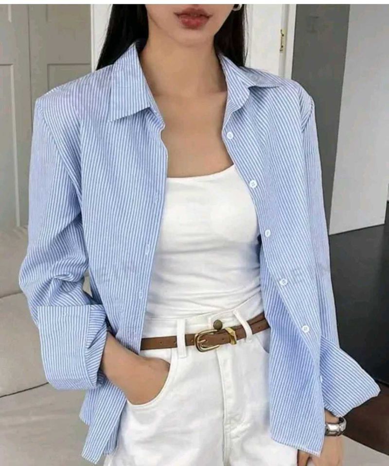 Classic Striped Button-Up Shirt