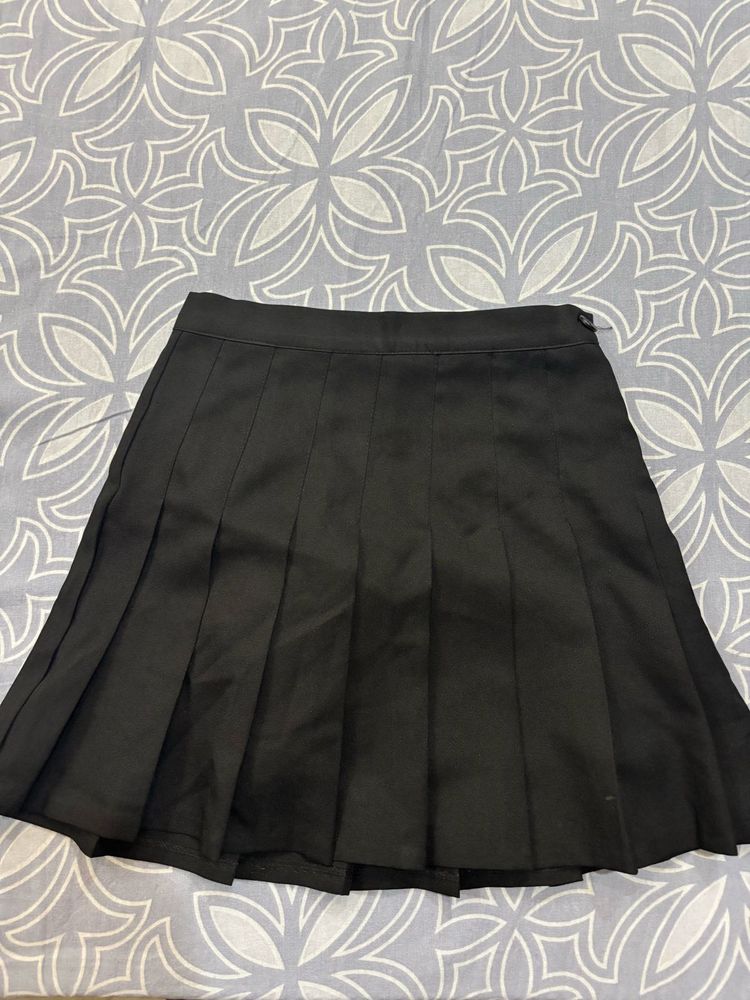 black tennis skort